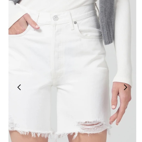 CITIZENS OF HUMANITY - CAMILLA FRAYED HEM SHORT STARLIGHT - Picture 3 of 10